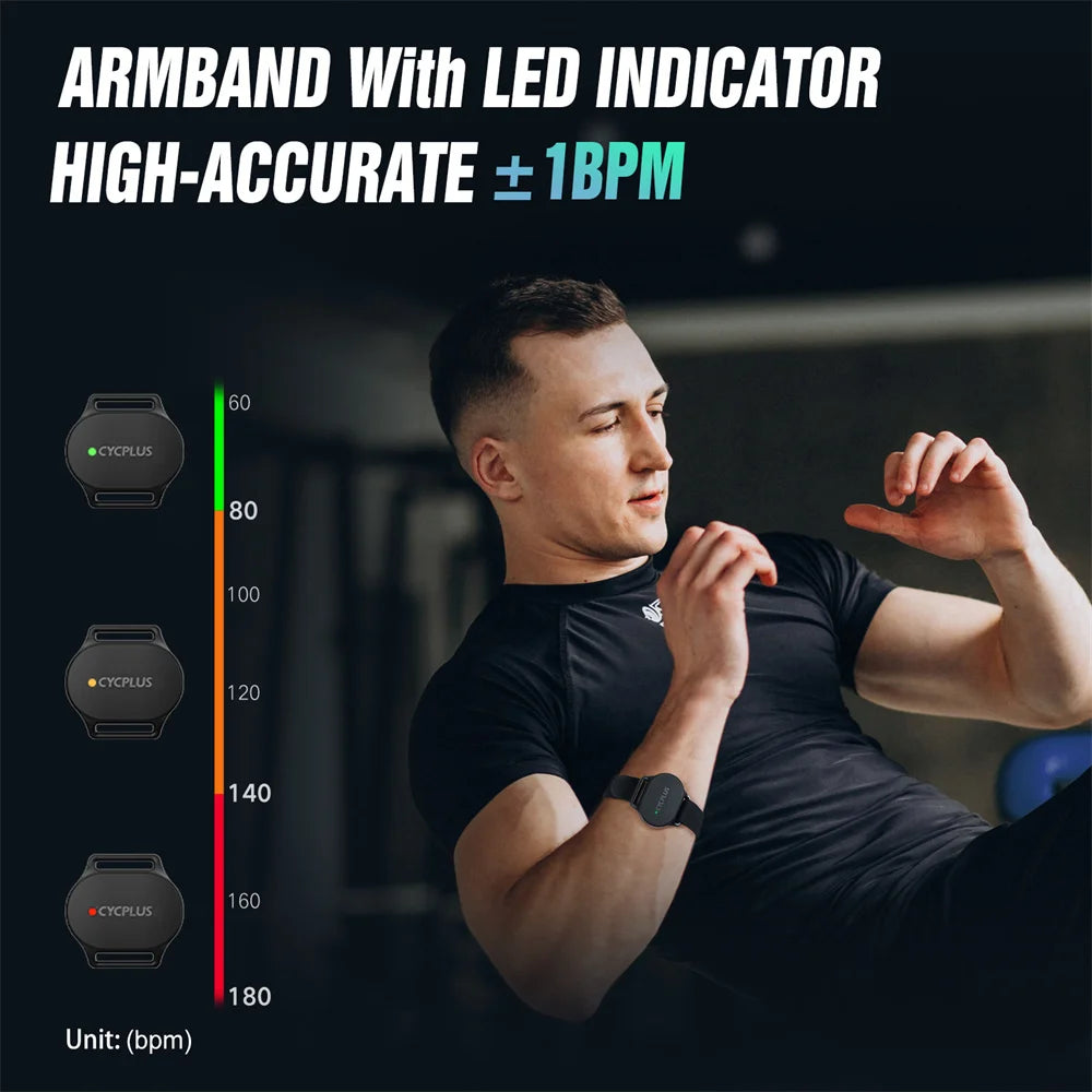 CYCPLUS H1 Optical Armband Heart Rate Monitor | Bluetooth & ANT+ Sport Tracker