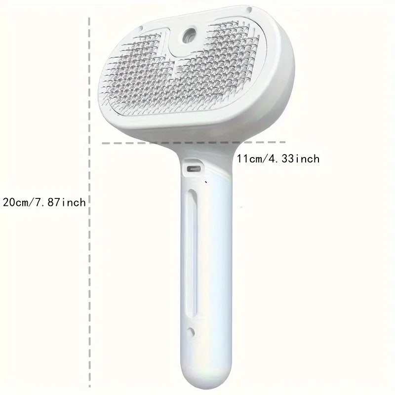 OYES Spray Pet Grooming Brush Self Cleaning Dematting Comb with Water Tank for Dogs & Cats