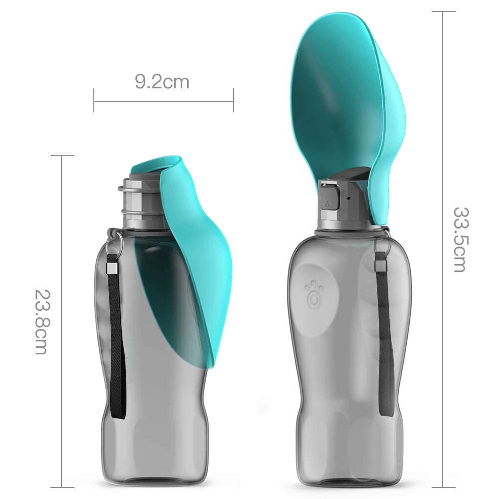 On-the-Go Dog Water Bottle | 800ml Leak-Proof Portable Water Dispenser for Hikes & Walks