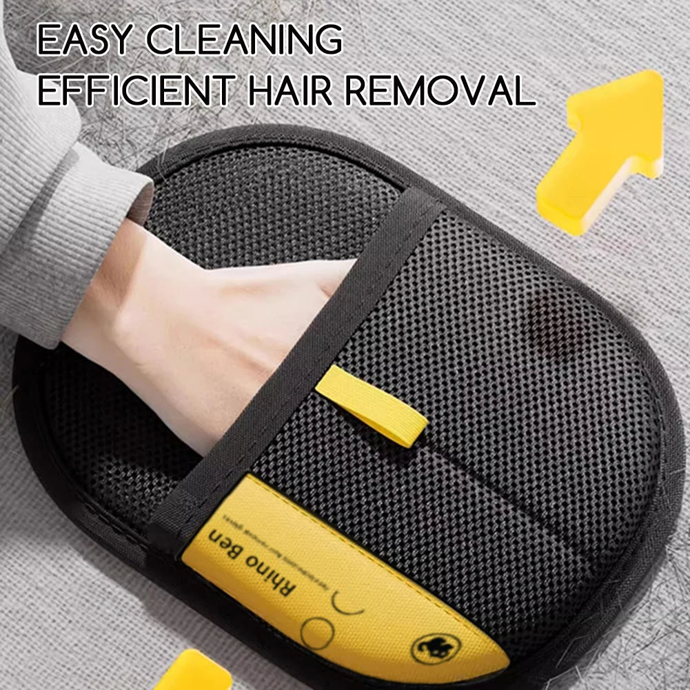 Dual Side Pet Fur Removal Glove | Washable Reusable Lint & Pet Hair Cleaner for Home & Pet Grooming