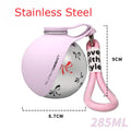 285ML Portable Stainless Steel Dog Water Bottle, Leakproof PETG Travel Drinking Dispenser for Small Puppy Outdoor Walking Hiking