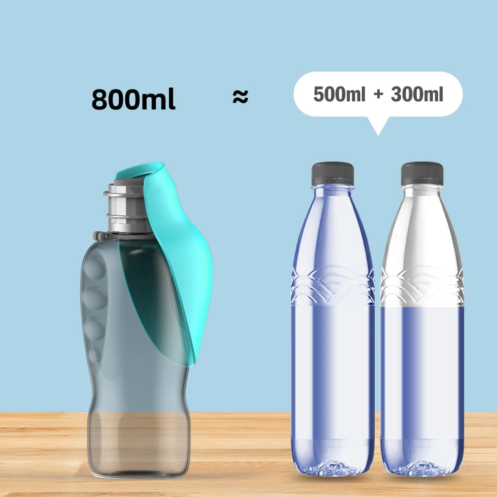 On-the-Go Dog Water Bottle | 800ml Leak-Proof Portable Water Dispenser for Hikes & Walks