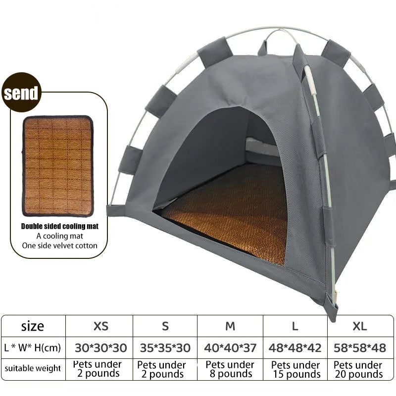 Warm Clamshell Cat Tent Bed with Soft Cushion, Indoor Foldable Kitten House Cave Sofa Bed for Small Pets